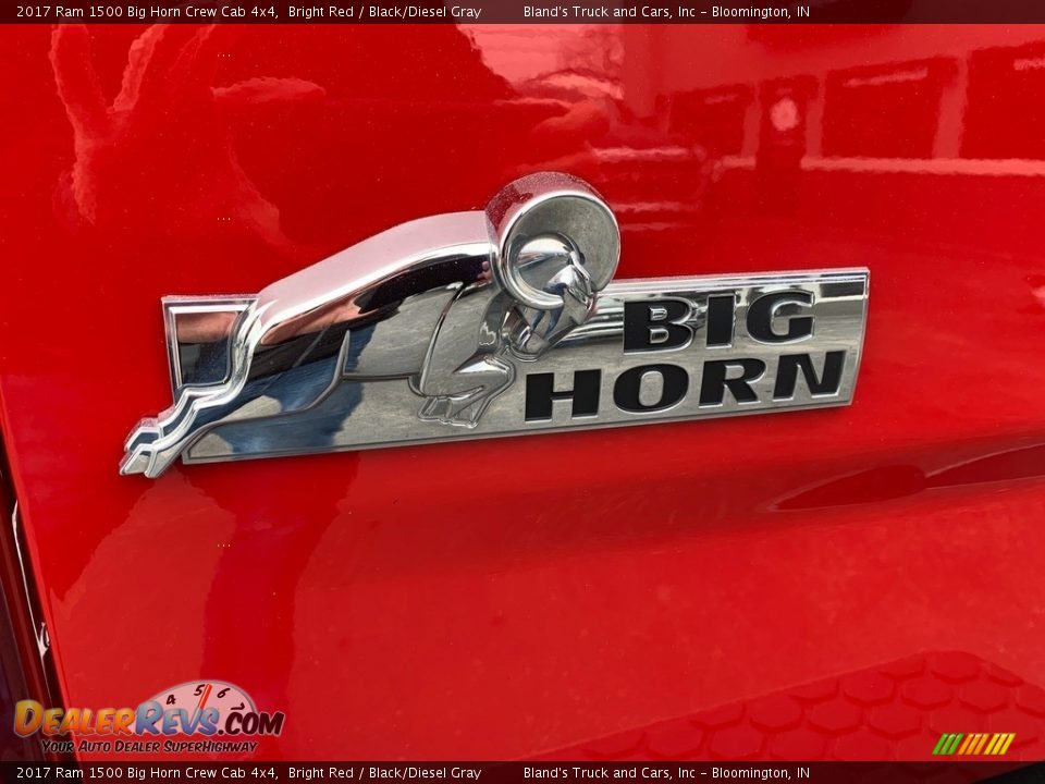 2017 Ram 1500 Big Horn Crew Cab 4x4 Bright Red / Black/Diesel Gray Photo #17