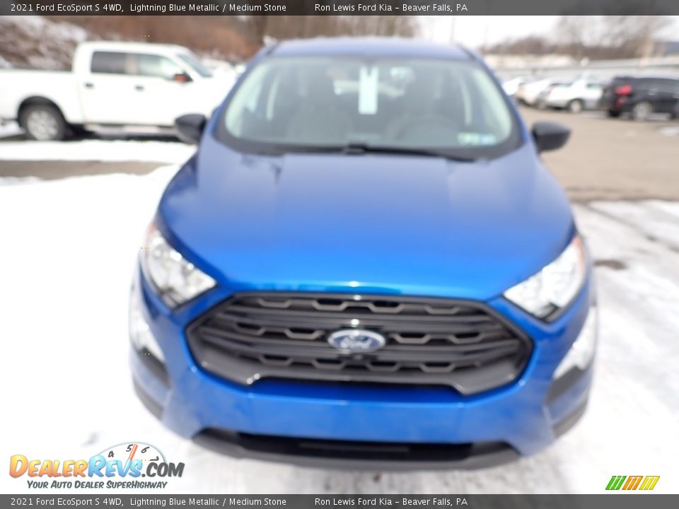 2021 Ford EcoSport S 4WD Lightning Blue Metallic / Medium Stone Photo #4