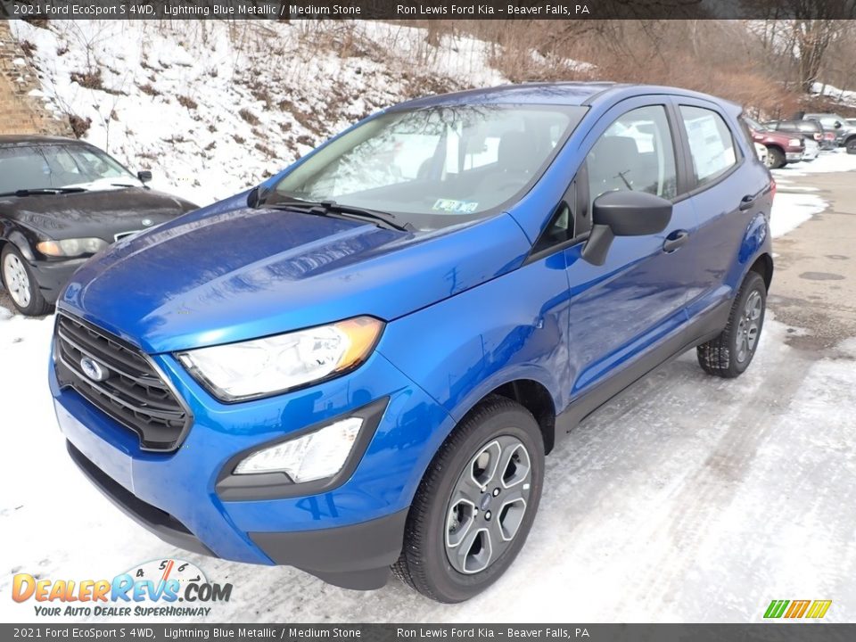 2021 Ford EcoSport S 4WD Lightning Blue Metallic / Medium Stone Photo #5