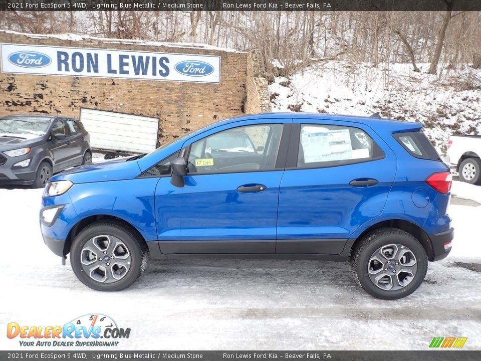 2021 Ford EcoSport S 4WD Lightning Blue Metallic / Medium Stone Photo #6