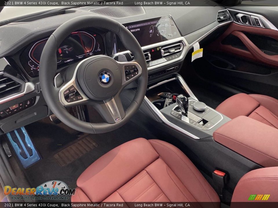 2021 BMW 4 Series 430i Coupe Black Sapphire Metallic / Tacora Red Photo #2
