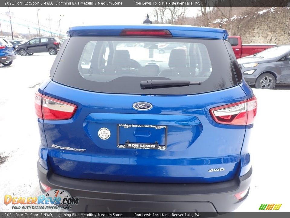 2021 Ford EcoSport S 4WD Lightning Blue Metallic / Medium Stone Photo #8