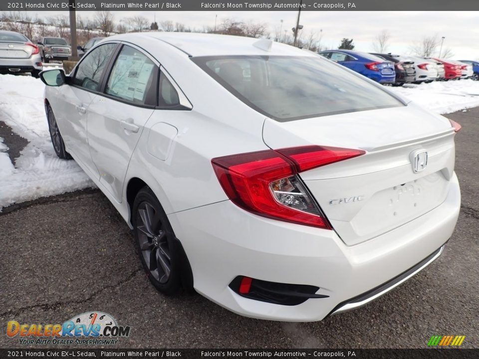 2021 Honda Civic EX-L Sedan Platinum White Pearl / Black Photo #2