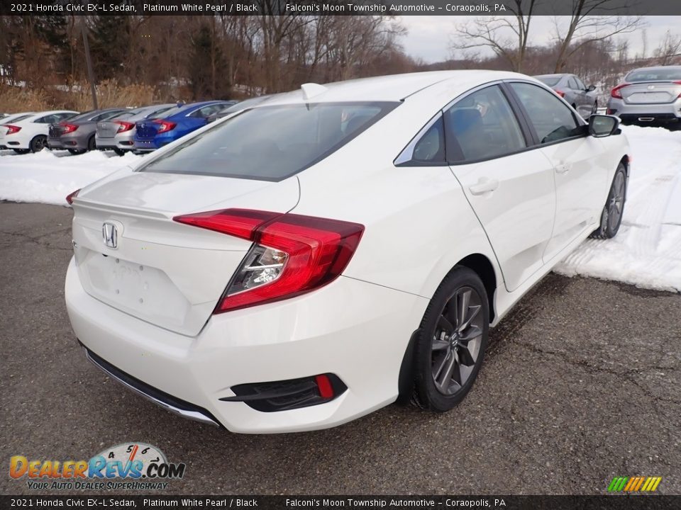 2021 Honda Civic EX-L Sedan Platinum White Pearl / Black Photo #4