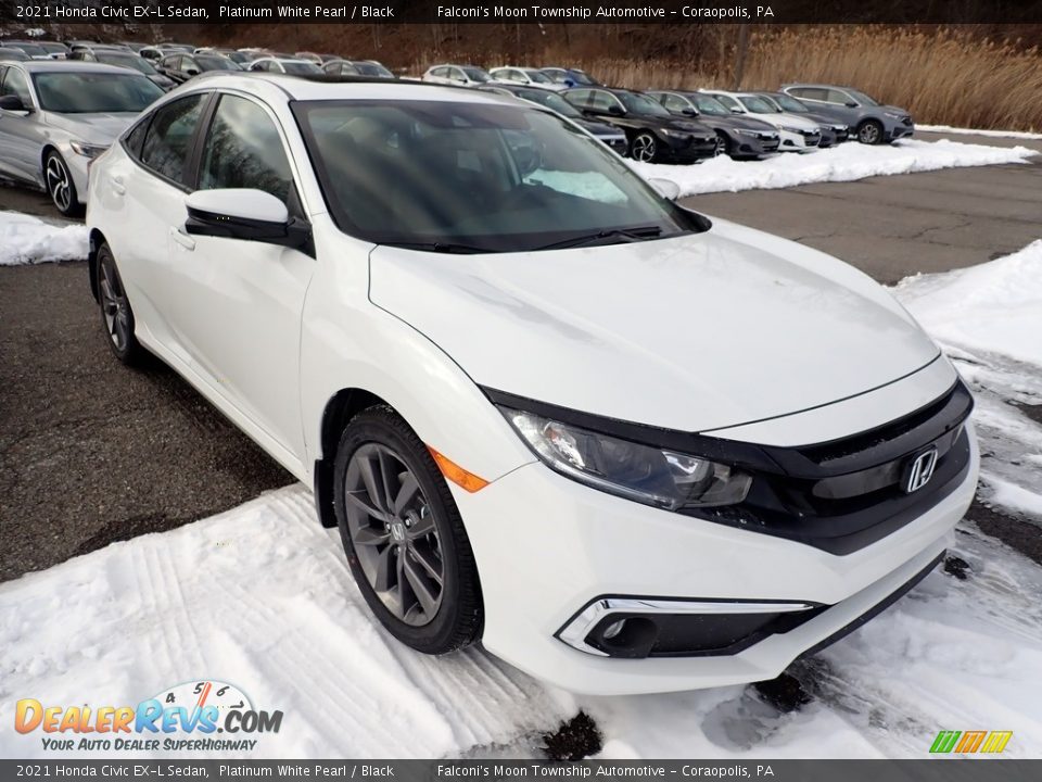 2021 Honda Civic EX-L Sedan Platinum White Pearl / Black Photo #5