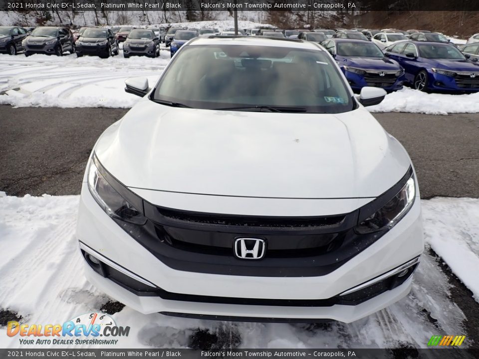 2021 Honda Civic EX-L Sedan Platinum White Pearl / Black Photo #6