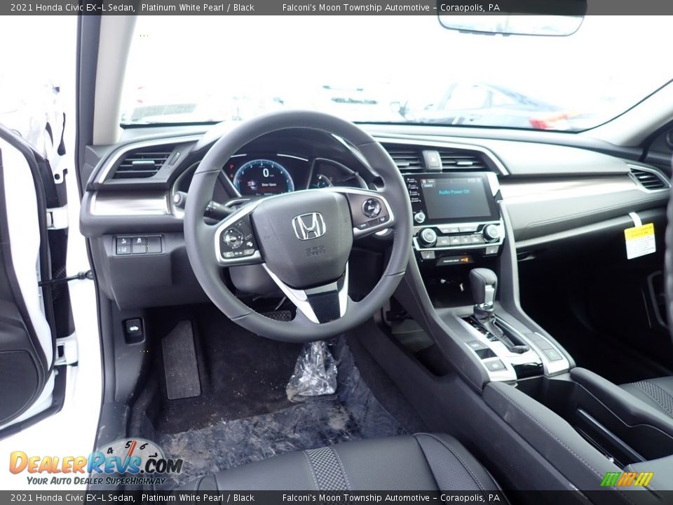 2021 Honda Civic EX-L Sedan Platinum White Pearl / Black Photo #9