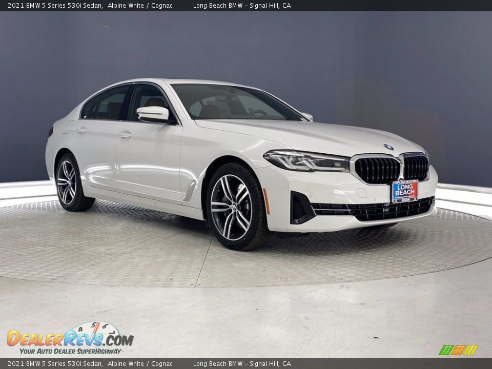 2021 BMW 5 Series 530i Sedan Alpine White / Cognac Photo #1