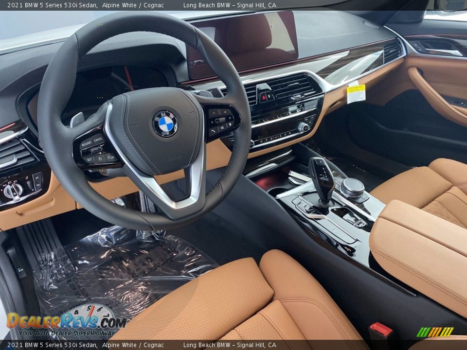 2021 BMW 5 Series 530i Sedan Alpine White / Cognac Photo #2