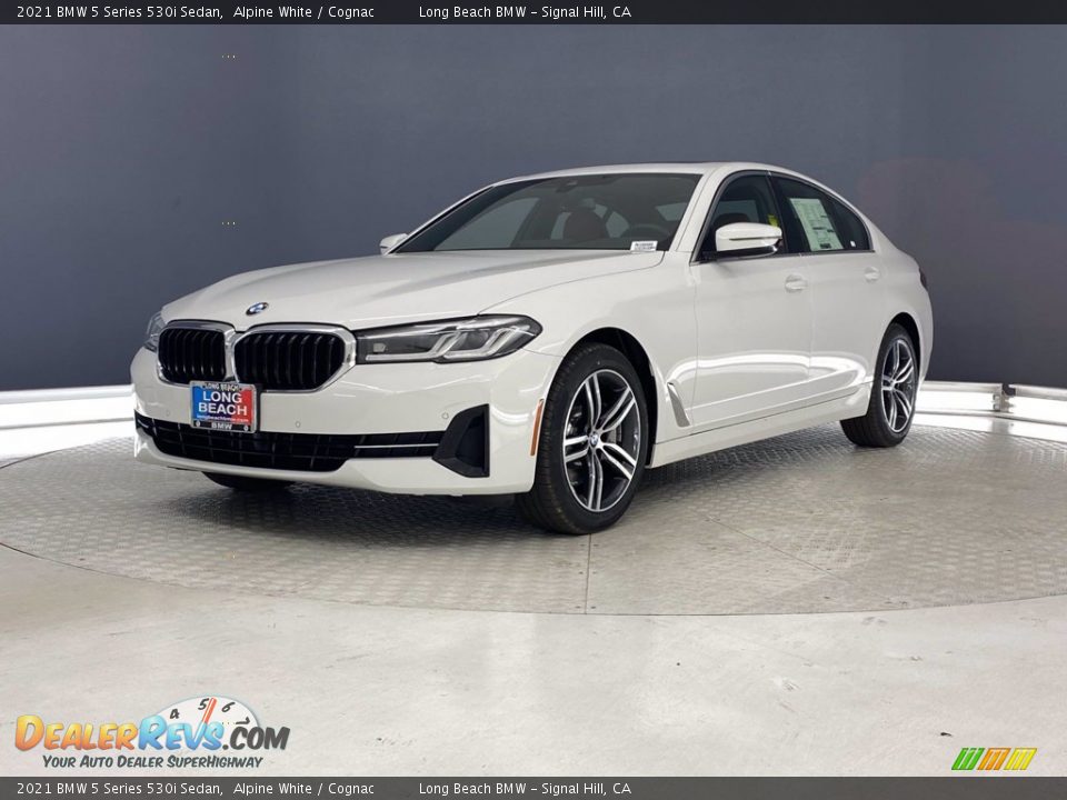 2021 BMW 5 Series 530i Sedan Alpine White / Cognac Photo #5