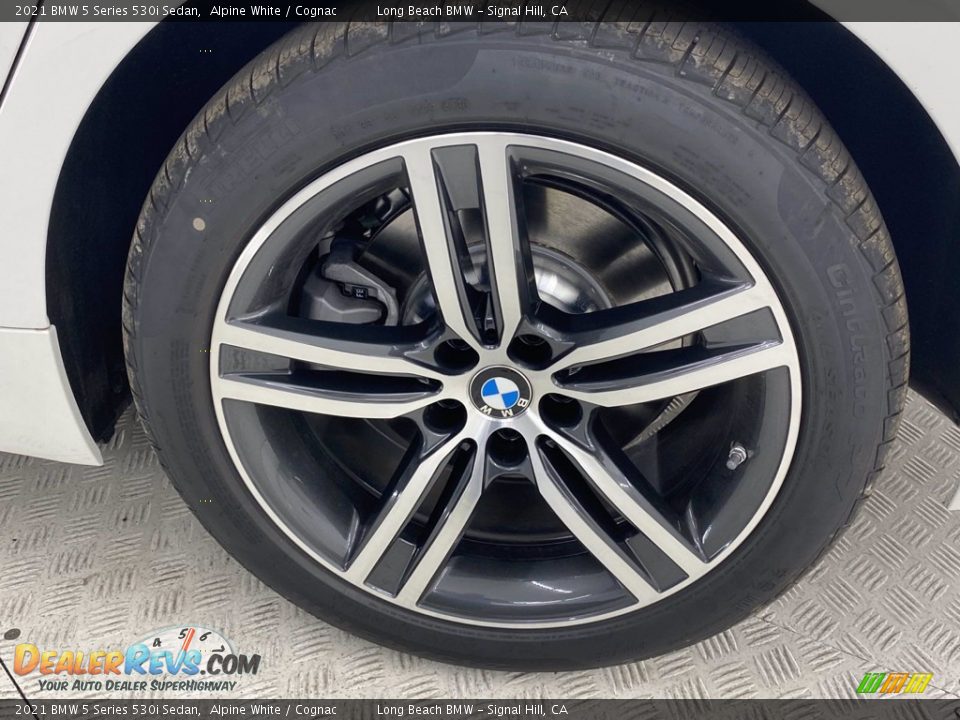 2021 BMW 5 Series 530i Sedan Alpine White / Cognac Photo #11