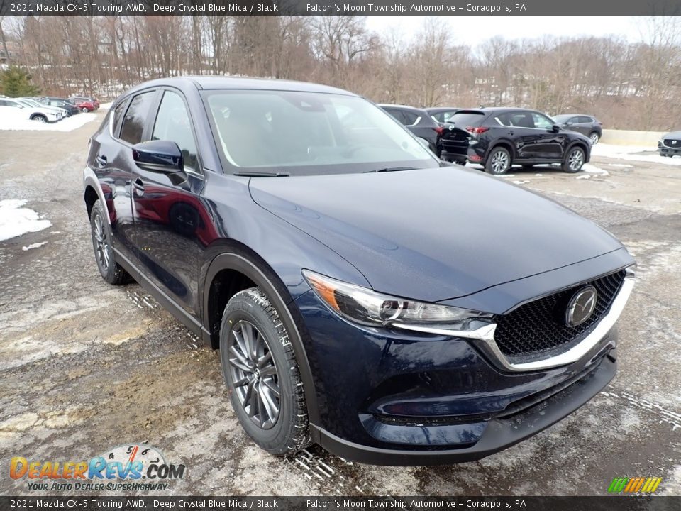 2021 Mazda CX-5 Touring AWD Deep Crystal Blue Mica / Black Photo #3