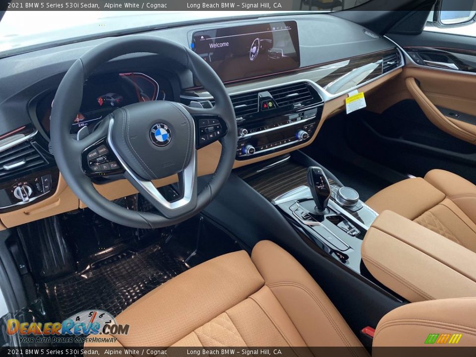 Cognac Interior - 2021 BMW 5 Series 530i Sedan Photo #3