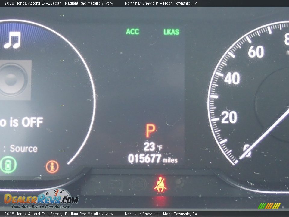 2018 Honda Accord EX-L Sedan Radiant Red Metallic / Ivory Photo #29