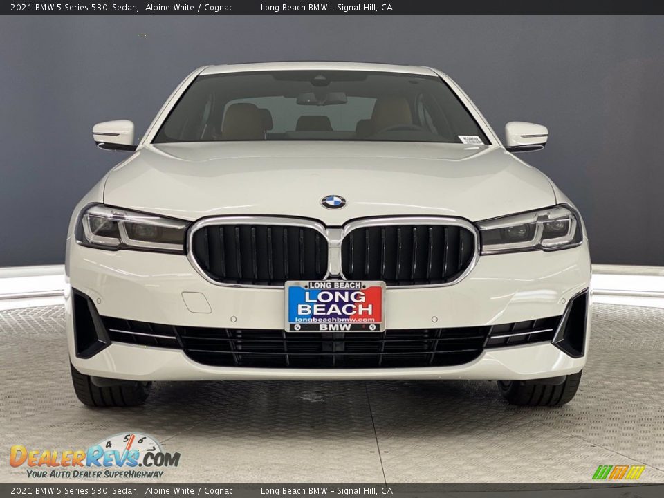 2021 BMW 5 Series 530i Sedan Alpine White / Cognac Photo #5