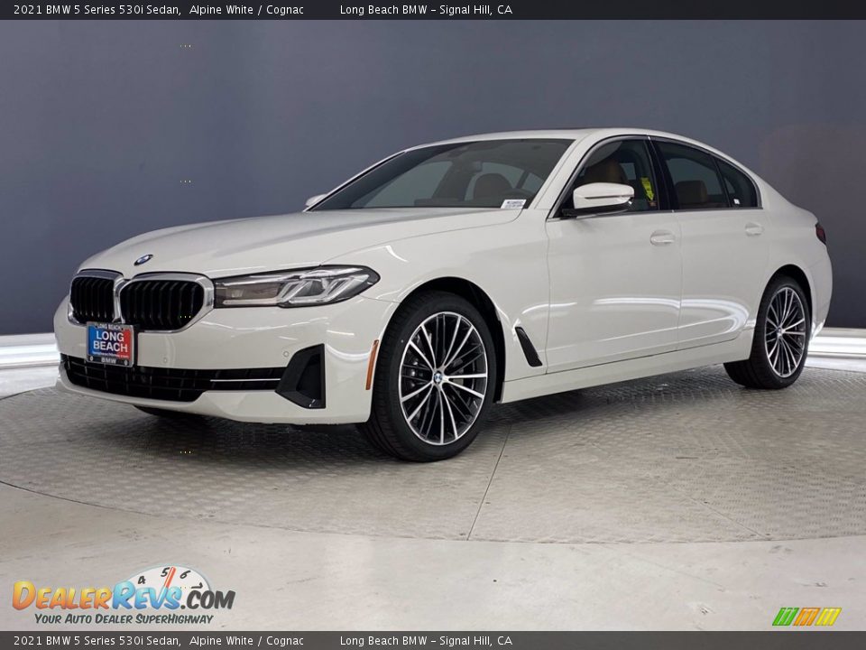 2021 BMW 5 Series 530i Sedan Alpine White / Cognac Photo #6