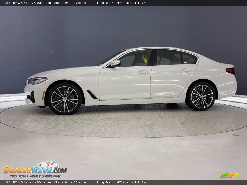 2021 BMW 5 Series 530i Sedan Alpine White / Cognac Photo #7