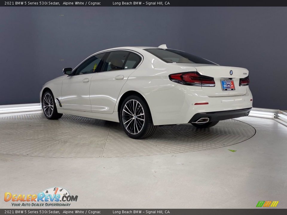 2021 BMW 5 Series 530i Sedan Alpine White / Cognac Photo #8