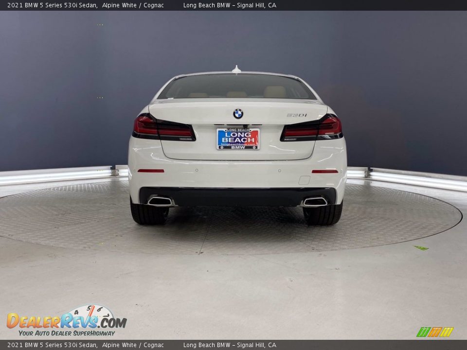 2021 BMW 5 Series 530i Sedan Alpine White / Cognac Photo #9