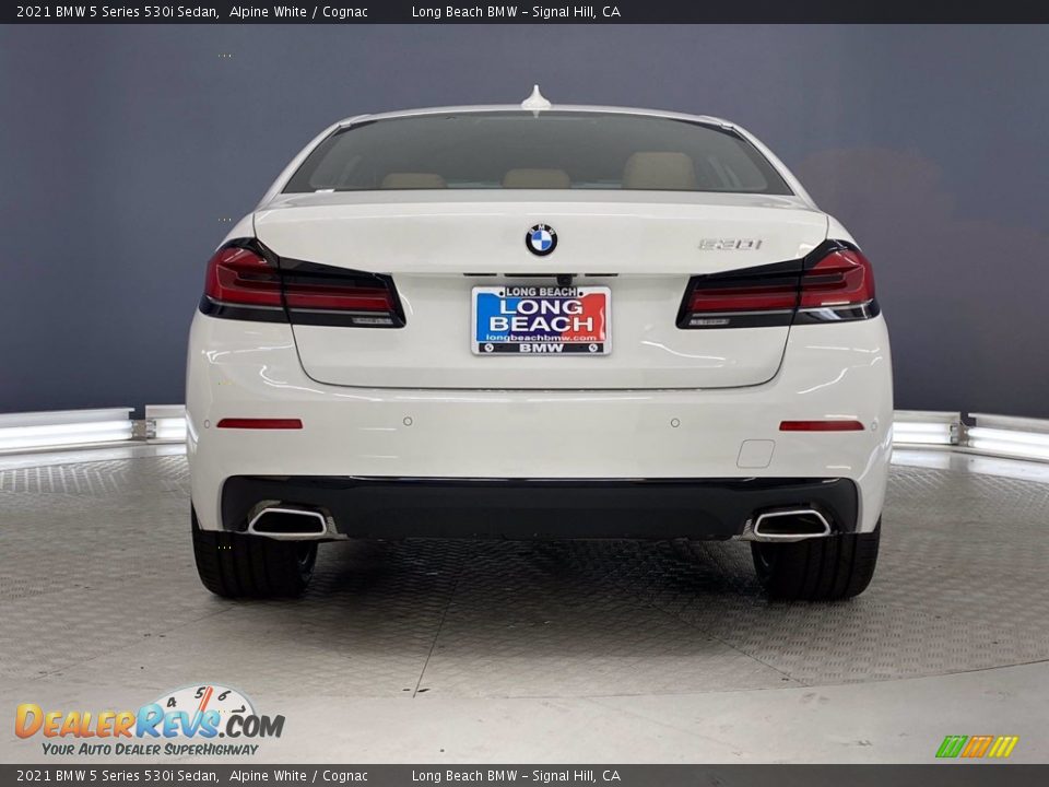 2021 BMW 5 Series 530i Sedan Alpine White / Cognac Photo #10