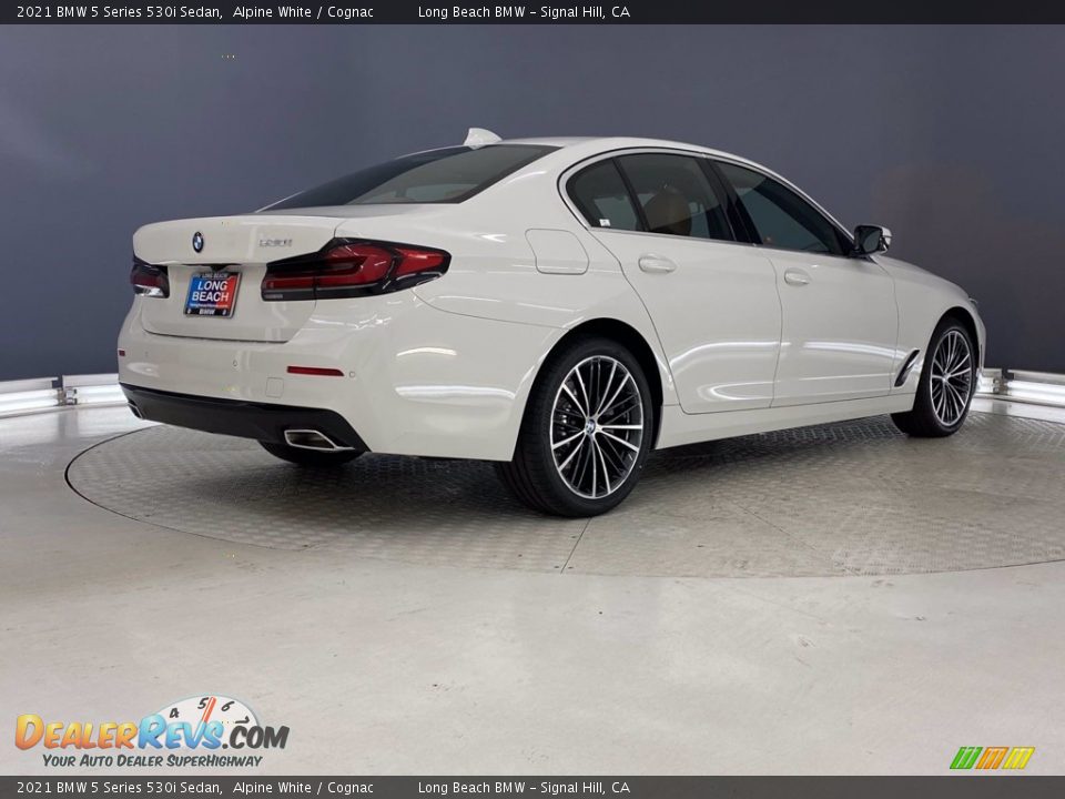 2021 BMW 5 Series 530i Sedan Alpine White / Cognac Photo #11