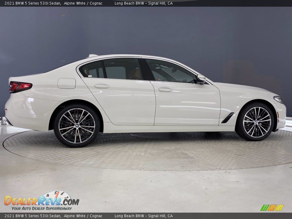 2021 BMW 5 Series 530i Sedan Alpine White / Cognac Photo #12