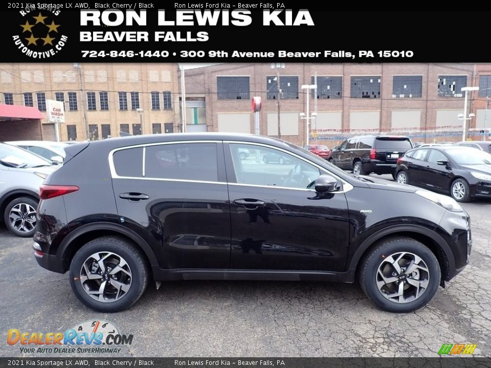 2021 Kia Sportage LX AWD Black Cherry / Black Photo #1