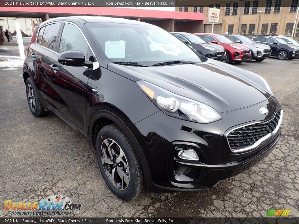 2021 Kia Sportage LX AWD Black Cherry / Black Photo #3