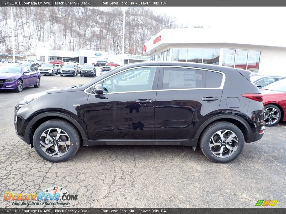 2021 Kia Sportage LX AWD Black Cherry / Black Photo #6