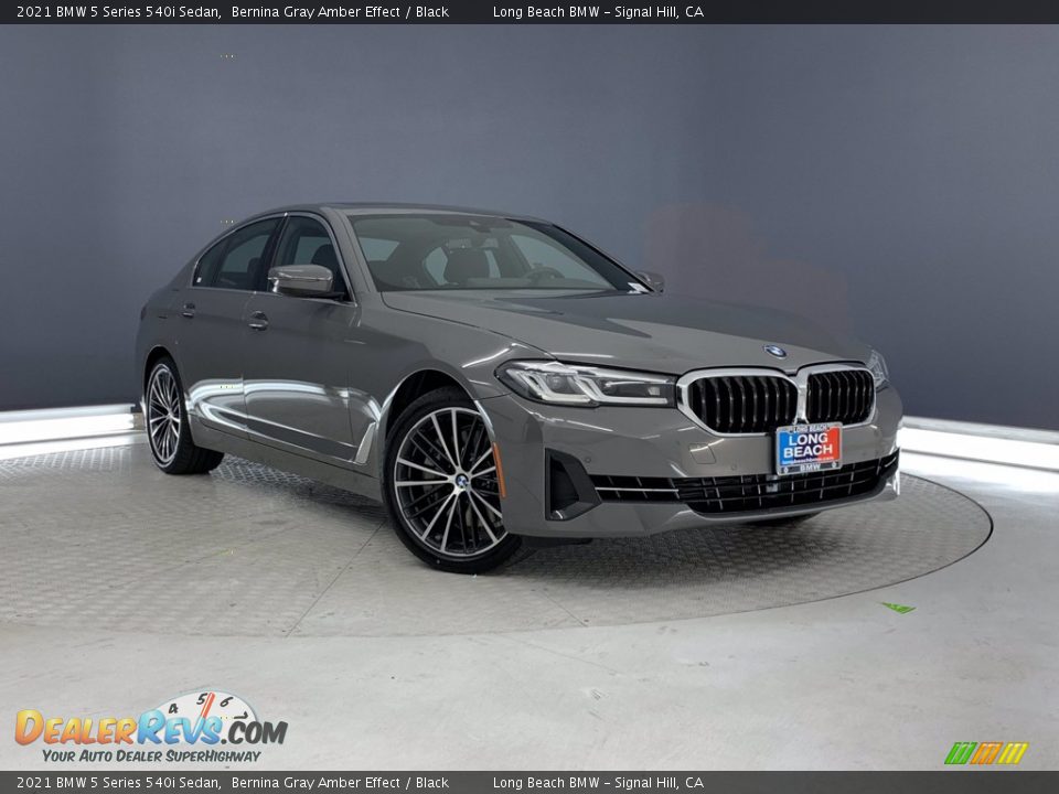 2021 BMW 5 Series 540i Sedan Bernina Gray Amber Effect / Black Photo #1