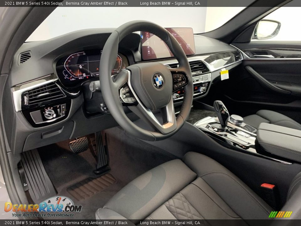 2021 BMW 5 Series 540i Sedan Bernina Gray Amber Effect / Black Photo #7