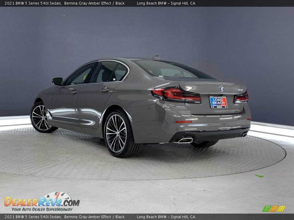 2021 BMW 5 Series 540i Sedan Bernina Gray Amber Effect / Black Photo #22