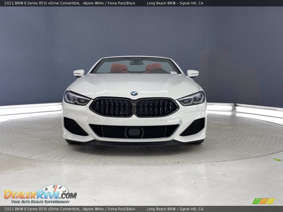 2021 BMW 8 Series 850i xDrive Convertible Alpine White / Fiona Red/Black Photo #4