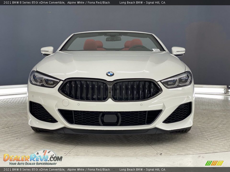 2021 BMW 8 Series 850i xDrive Convertible Alpine White / Fiona Red/Black Photo #5