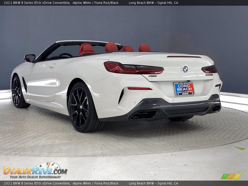 2021 BMW 8 Series 850i xDrive Convertible Alpine White / Fiona Red/Black Photo #8