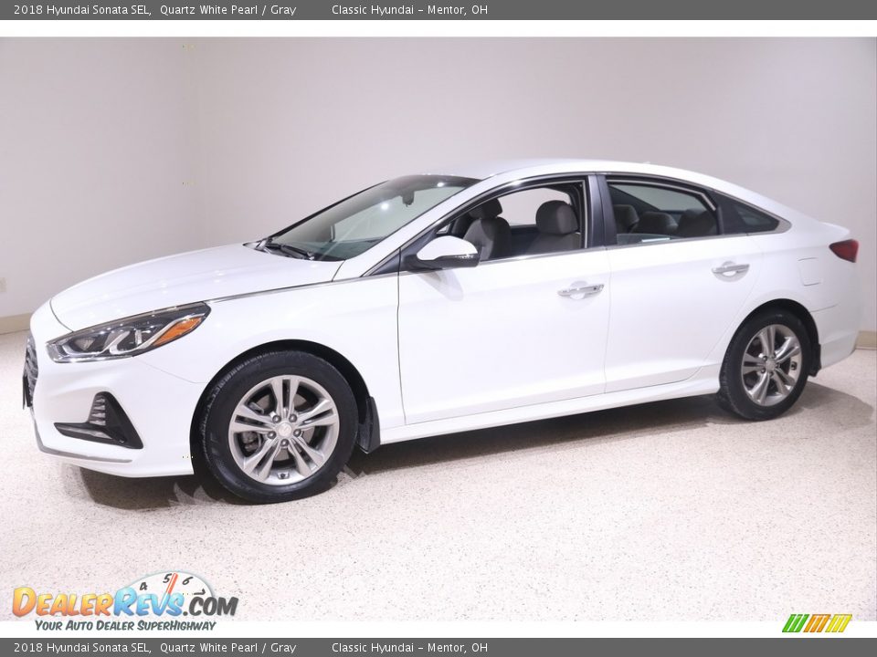2018 Hyundai Sonata SEL Quartz White Pearl / Gray Photo #3