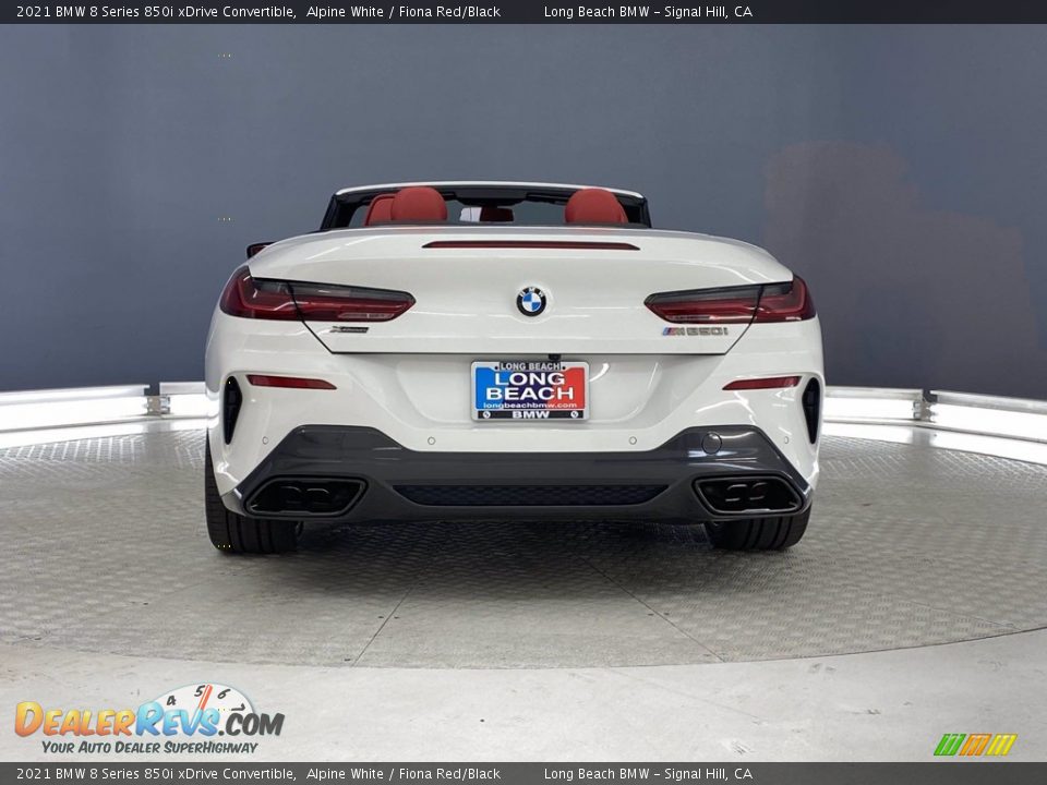 2021 BMW 8 Series 850i xDrive Convertible Alpine White / Fiona Red/Black Photo #9