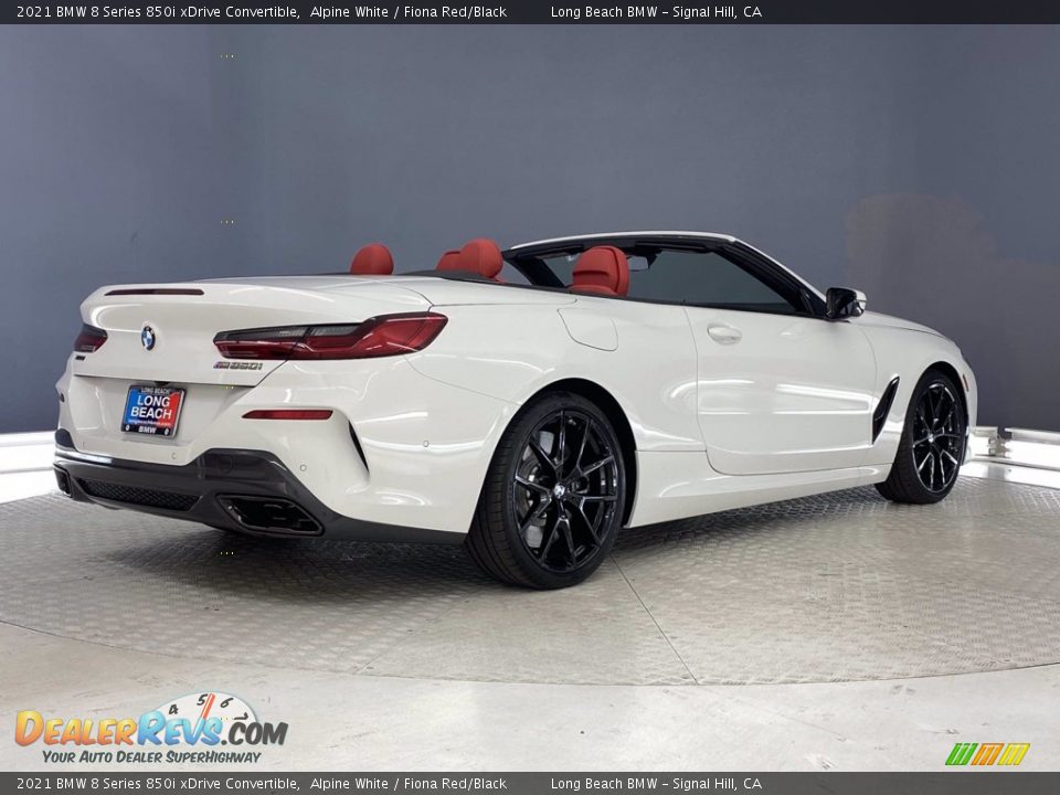 2021 BMW 8 Series 850i xDrive Convertible Alpine White / Fiona Red/Black Photo #11