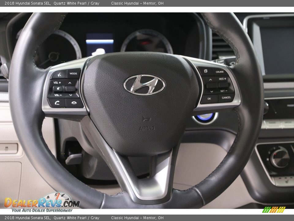 2018 Hyundai Sonata SEL Quartz White Pearl / Gray Photo #7