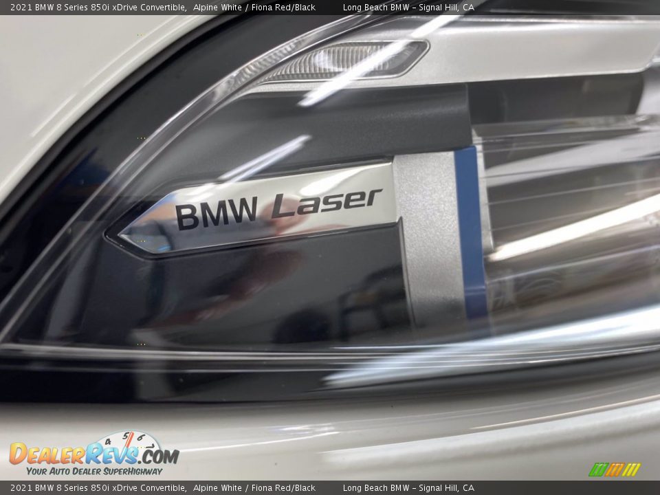 2021 BMW 8 Series 850i xDrive Convertible Alpine White / Fiona Red/Black Photo #14