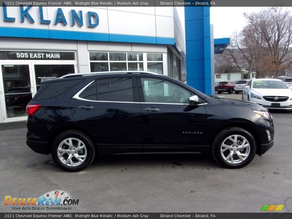 2021 Chevrolet Equinox Premier AWD Midnight Blue Metallic / Medium Ash Gray Photo #2