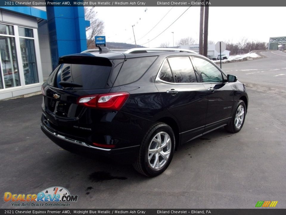 2021 Chevrolet Equinox Premier AWD Midnight Blue Metallic / Medium Ash Gray Photo #3