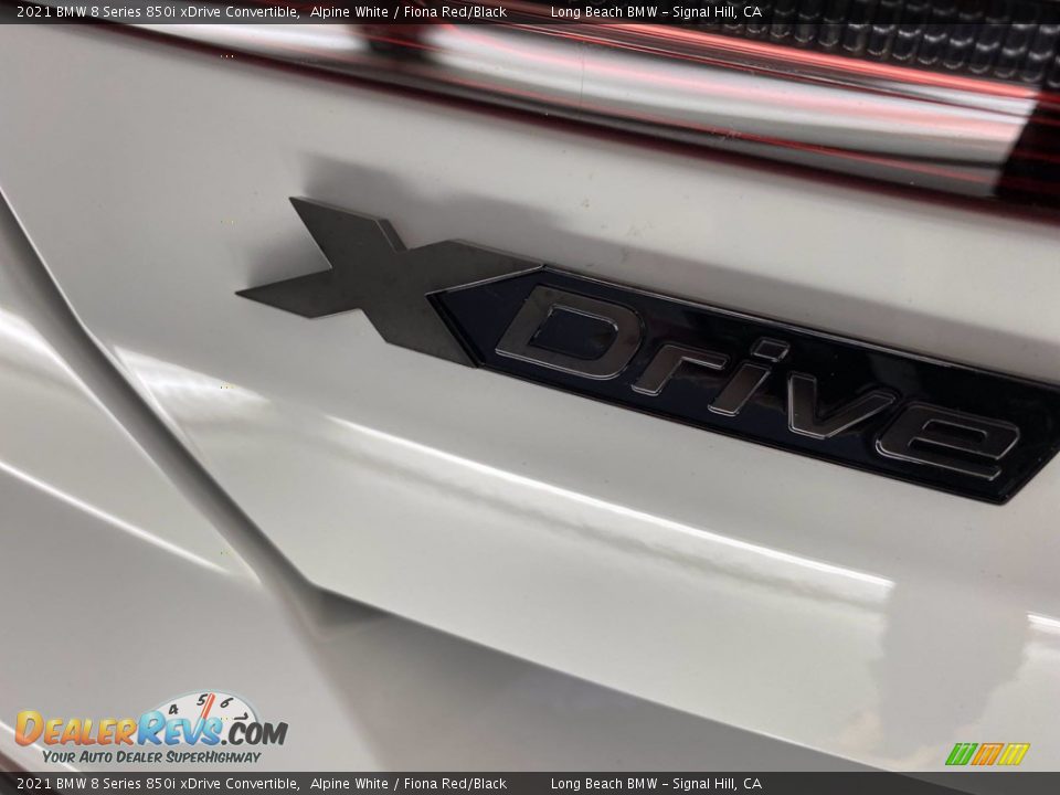 2021 BMW 8 Series 850i xDrive Convertible Alpine White / Fiona Red/Black Photo #28