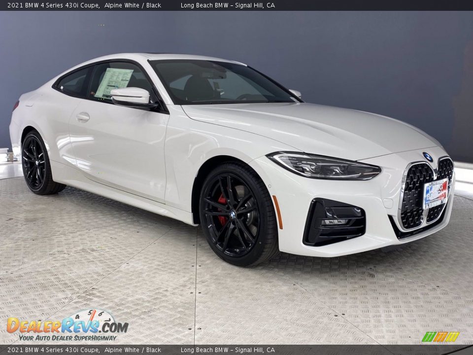 2021 BMW 4 Series 430i Coupe Alpine White / Black Photo #14