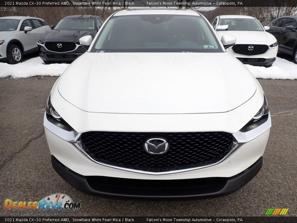 2021 Mazda CX-30 Preferred AWD Snowflake White Pearl Mica / Black Photo #4