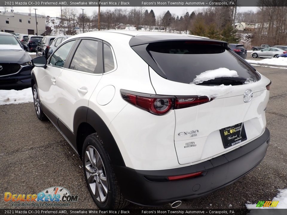 2021 Mazda CX-30 Preferred AWD Snowflake White Pearl Mica / Black Photo #6