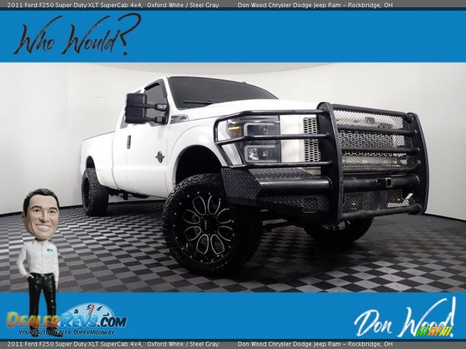 2011 Ford F250 Super Duty XLT SuperCab 4x4 Oxford White / Steel Gray Photo #1