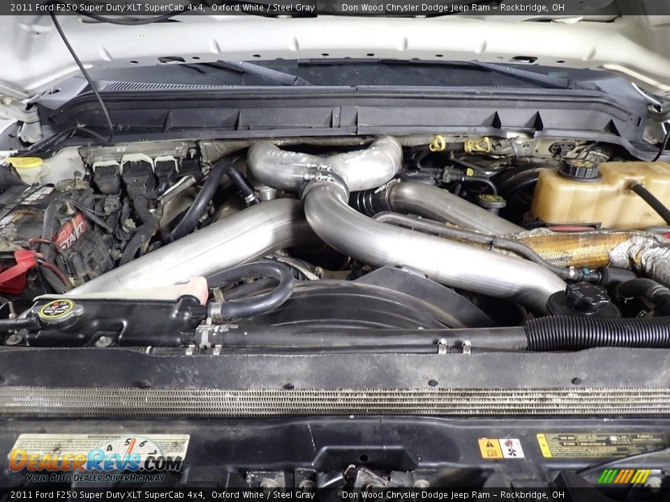 2011 Ford F250 Super Duty XLT SuperCab 4x4 Oxford White / Steel Gray Photo #6