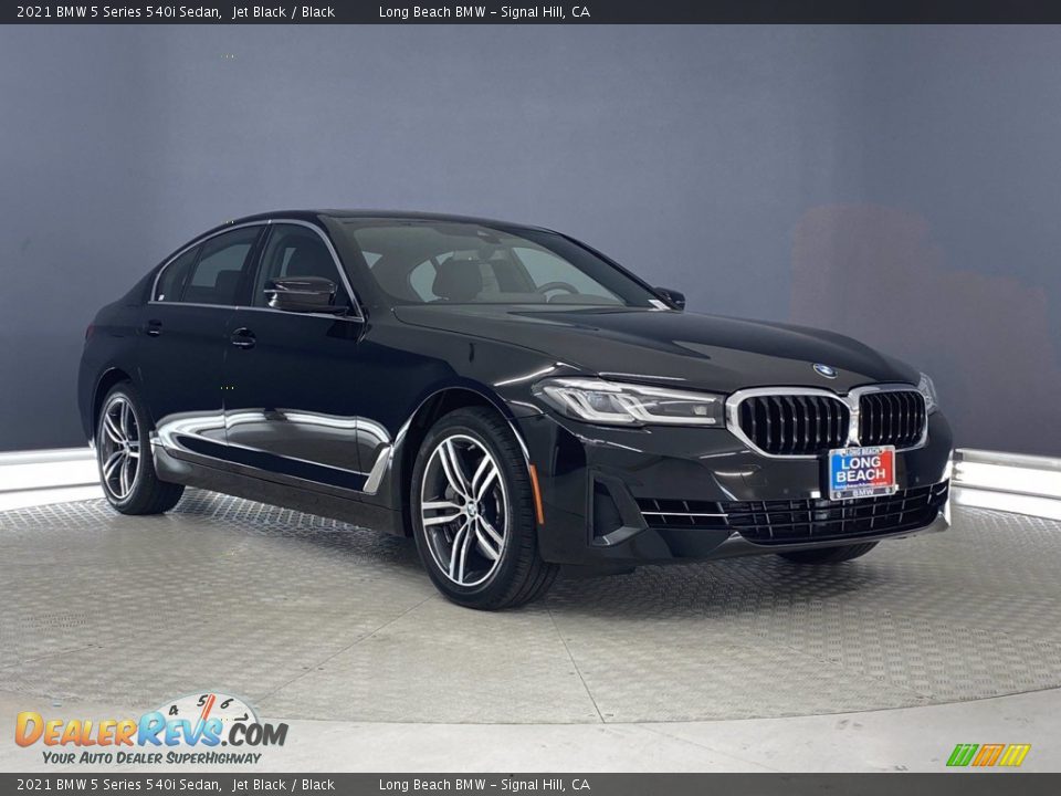 2021 BMW 5 Series 540i Sedan Jet Black / Black Photo #1