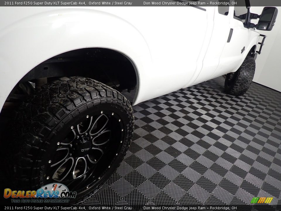 2011 Ford F250 Super Duty XLT SuperCab 4x4 Oxford White / Steel Gray Photo #15